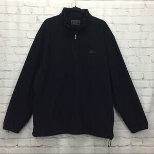 Greg Norman Fleece Pullover Men's Size XL Navy 1/4 Zip Golf Athleisure Mock Neck